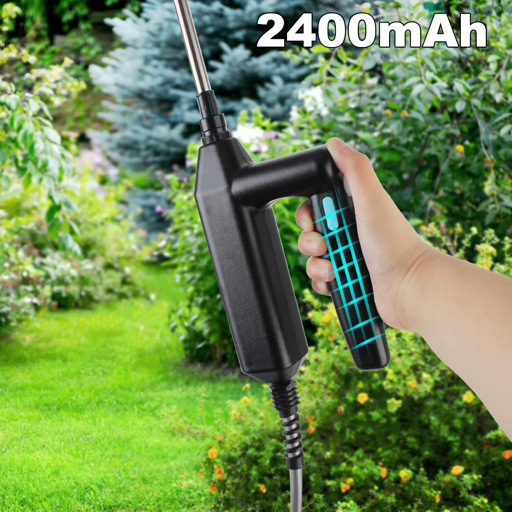 7.4V with 3 Mist Nozzles 3M Hose Electric Water Sprayer Rechargeable Telescopic Handle Battery Powered Sprayer Wand