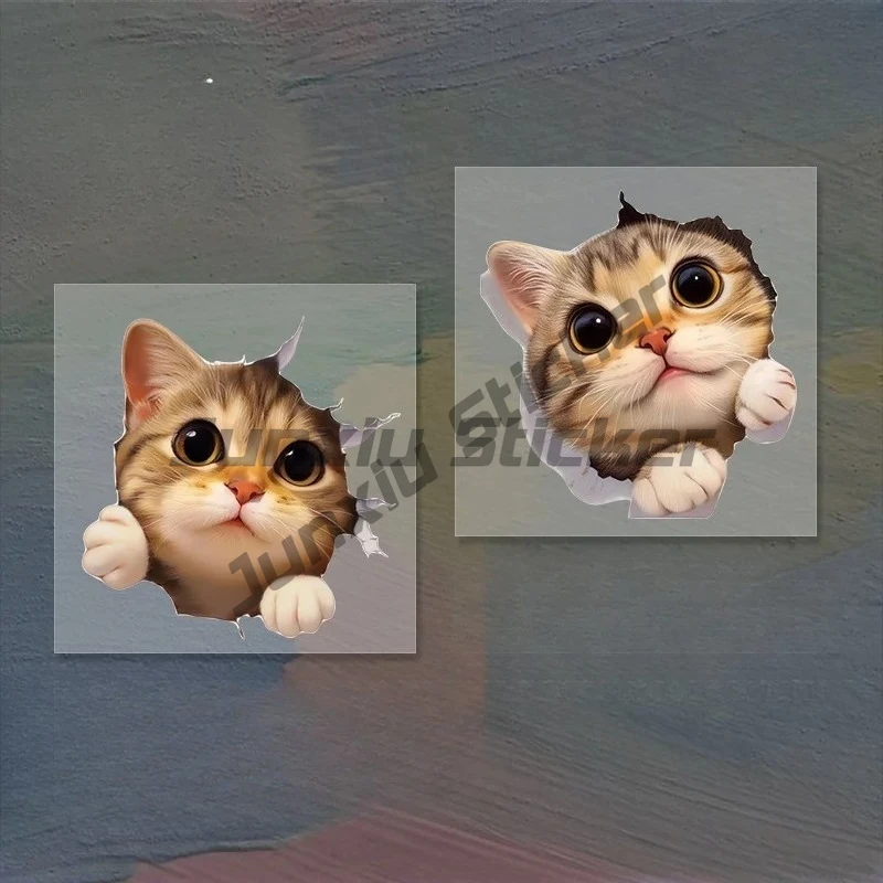 

Car Door Cute Cat Car Sticker Cover Scratches Large Area of Front Bumper Scratches Cover Stickers