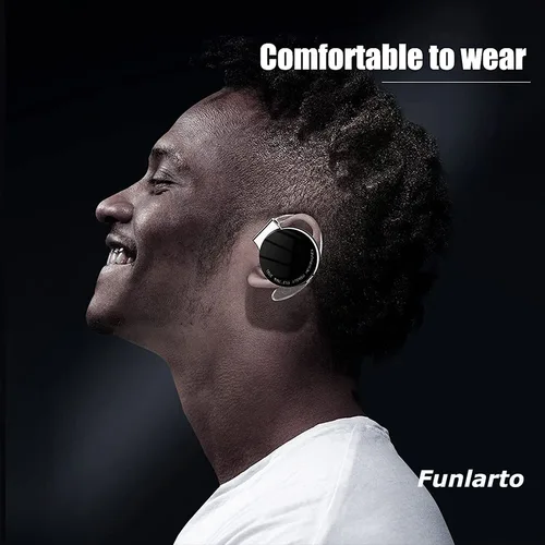 Imagen 2 del producto Auriculares inalámbricos TWS con micrófono, cascos con Bluetooth, no intrauditivos, luces nocturnas para correr, reducción de ruido, llamadas HD