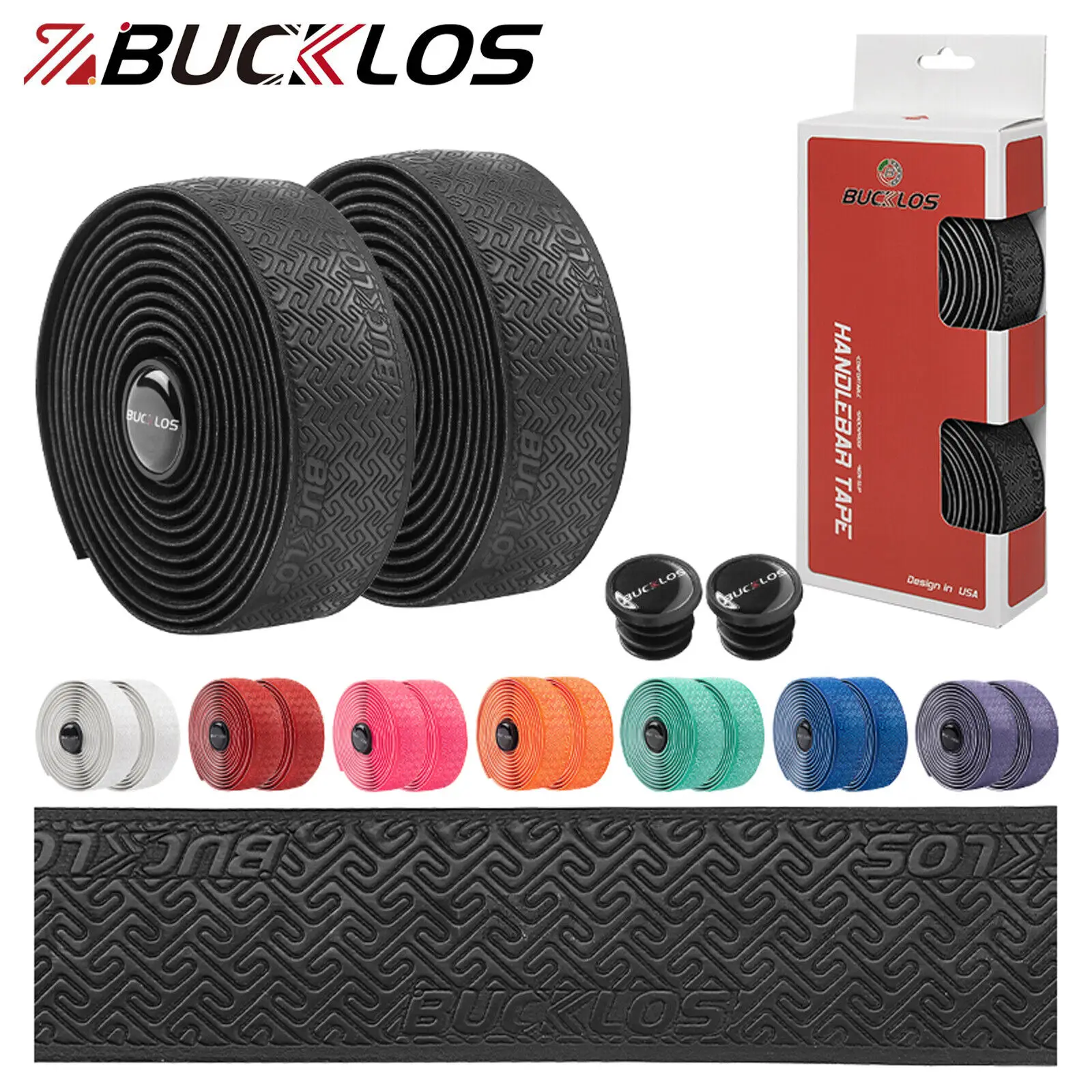 BUCKLOS Bicycle Handlebar Tapes Non-Slip Shock Absorbing Cycling Belts Ultralight Wear-Resistant Bike Tapes Riding Bar Straps