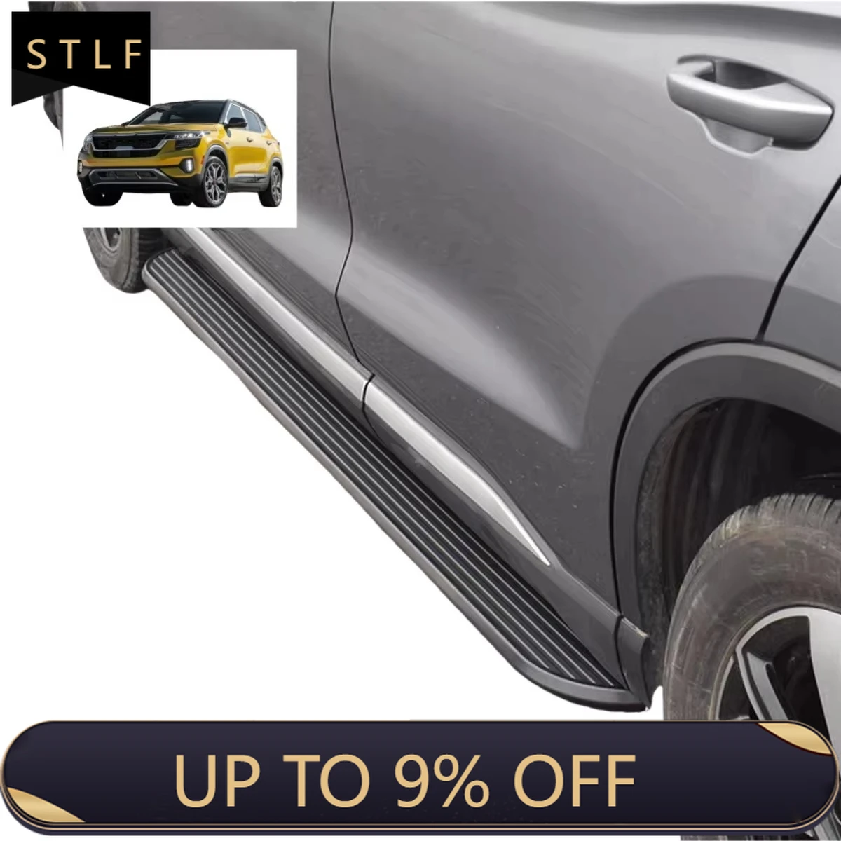 

High Quality Running Boards Side Step Bar Car Accessories For SELTOS Universally Black with Carry Bag