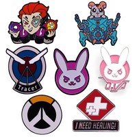 Shooting Game Overwatch Enamel Pins I Need Healing Metal Brooch Badge Fashion Jewellery Backpack Accessory Gifts