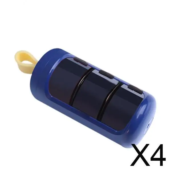 

4 портативного органайзера, 3 отделения, коробка-дозатор, силиконовый ремешок для