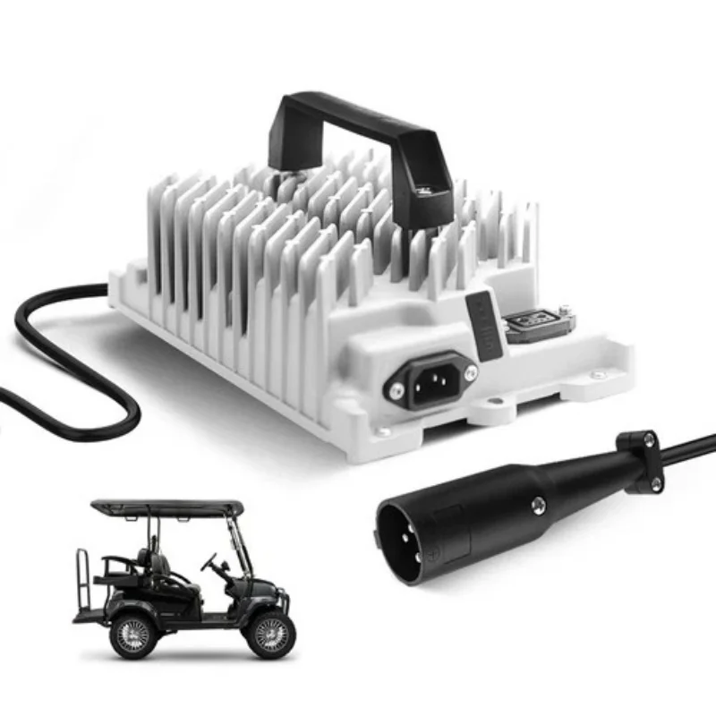 

48V 15A Golf Cart Battery Charger, 105095201 940-0008 Fast Cahrge for Club Car Carryall Precedent Tempo, Delta-Q Eric Charger