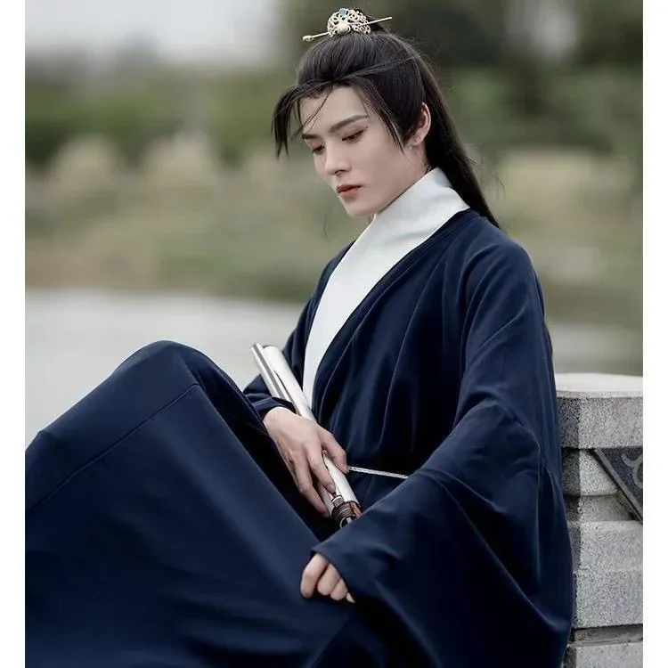 Ming Dynasty Hanfu Ancient Handsome Young Man Chinese Clothing Traditional Vintage Immortal Costume Hanfu Dress Set Men