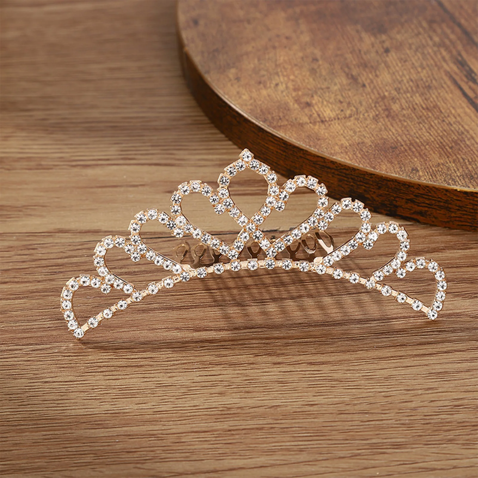 Mini corona nupcial de cristal para niña y mujer, Tiara con perlas de imitación, peine para el pelo, regalo de boda