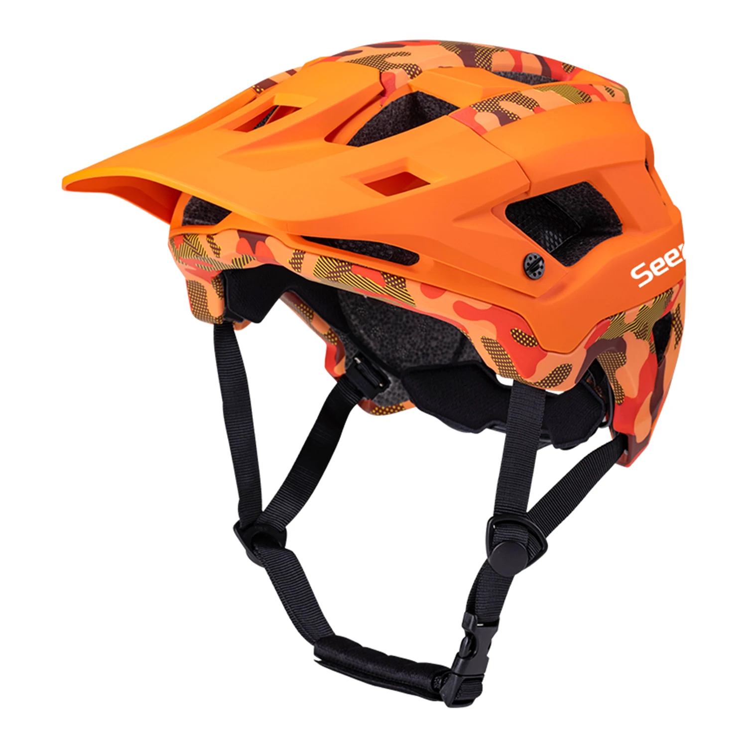 AliExpress NONE UMUSEEKER camouflage mountain bike helmet, one-piece lightweight road bike helmet, impact-resistant off-road riding helmet