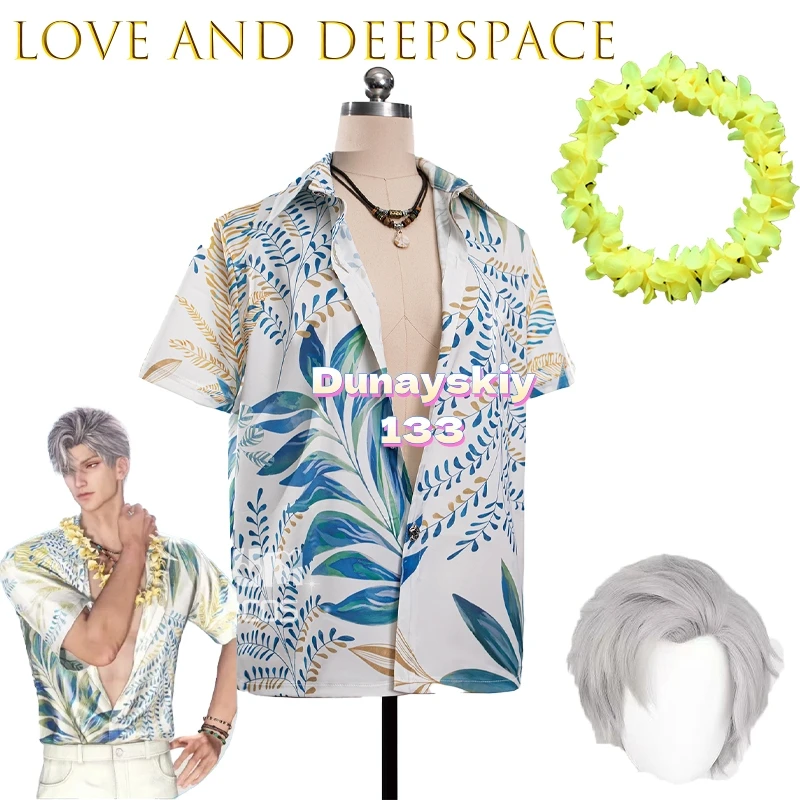 

Love And Deepspace Anime Character Beach Shirts T-shirts Cosplay Costume Featuring Rafayel Aster Zayne Sylus Caleb Casual Style