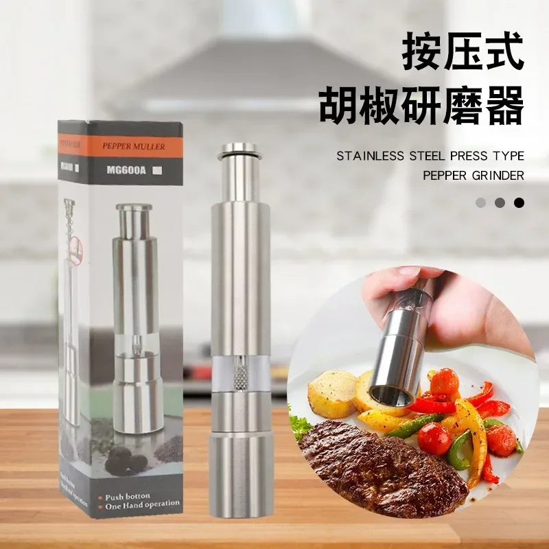 Thumb Push Pepper Mill,Customization Portable Salt Grinder,Event Logo Advertised Gift,Promotional Giveaway