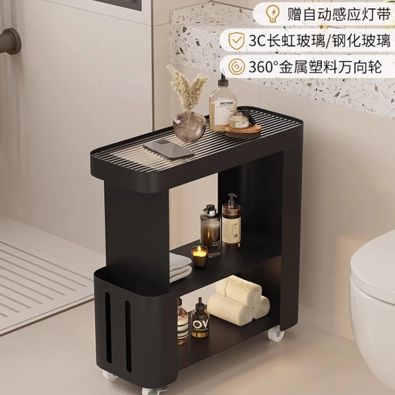 

Toilet roll paper toilet crevice rack bathroom toilet next to bathtub toiletries trolley
