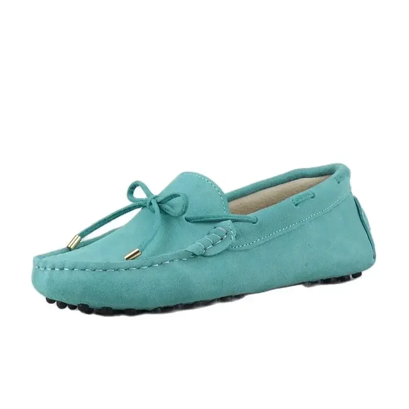 Women Shoes 2024 100% Genuine Leather Women Flat Shoes 13 Colors Casual Loafers Women Flats Shoes Moccasins Lady Driving Shoes