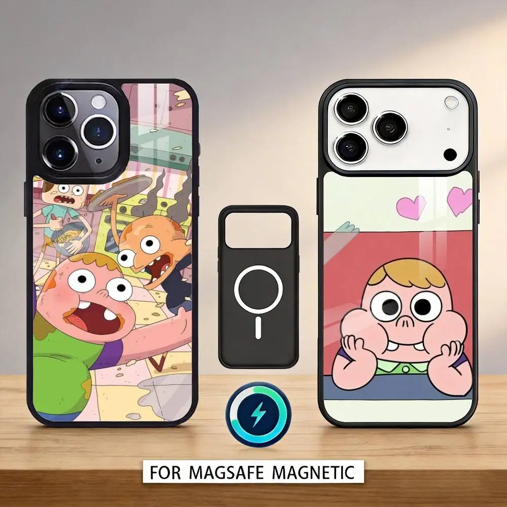 

Cartoon cute S-Sassy C-Clarence Phone Case Magnetic For iPhone17 16 15 14 13 12 Pro Max For Magsafe Wireless Charging Cover