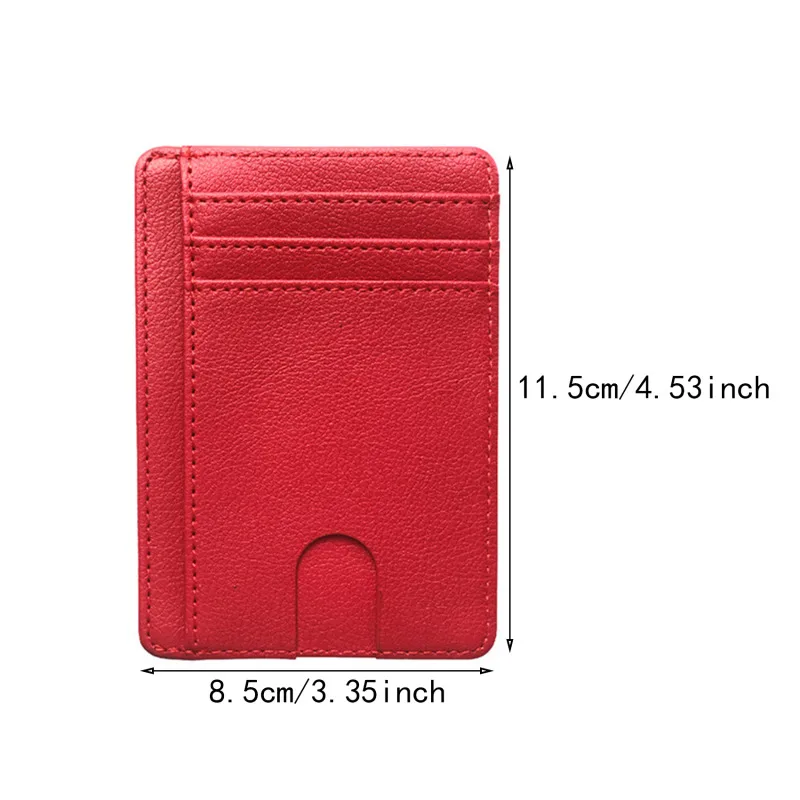 8 Slot Slim RFID Blocking Leather Wallet Credit ID Card Holder Purse Money Case Cover Anti Theft for Men Women Men Fashion Bags