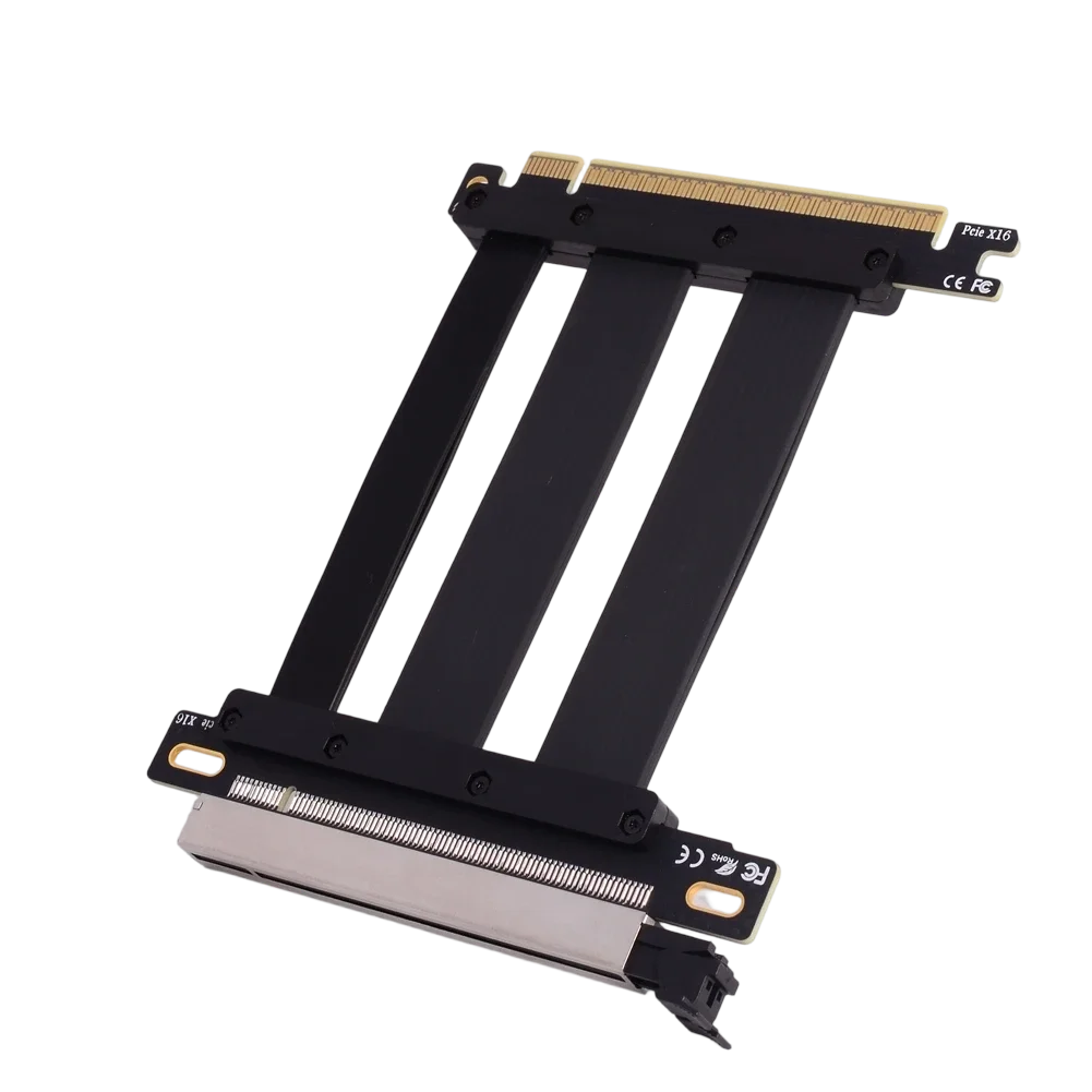 Adt-link pci-e 5.0 16x riser cabo 90 graus 180 graus pci express 5.0 cabo de extensão da placa gráfica gen5 para adaptador gpu atx