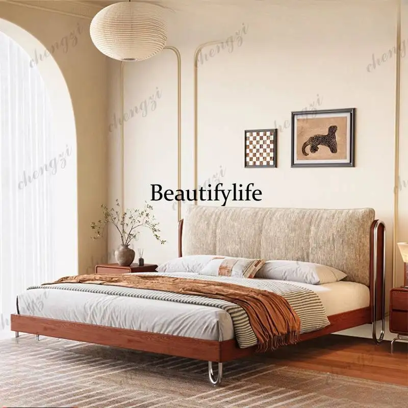 

Modern Duver Double Bed Luxury Normal Wooden Adults Double Bed Size Style Floating Cama Matrimonial Furniture For Home