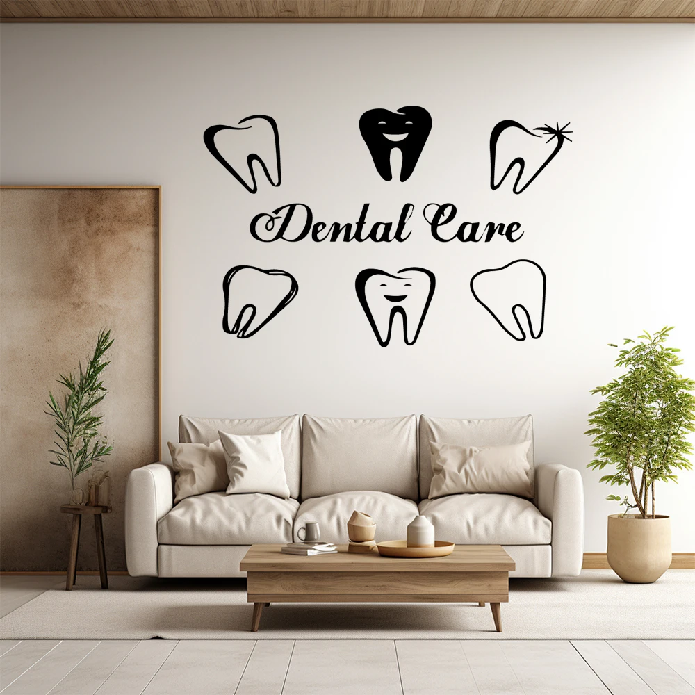 Dental clinics Wall Sticker Self Adhesive Vinyl Waterproof Wall Art Decal Vinyl Mural Decal