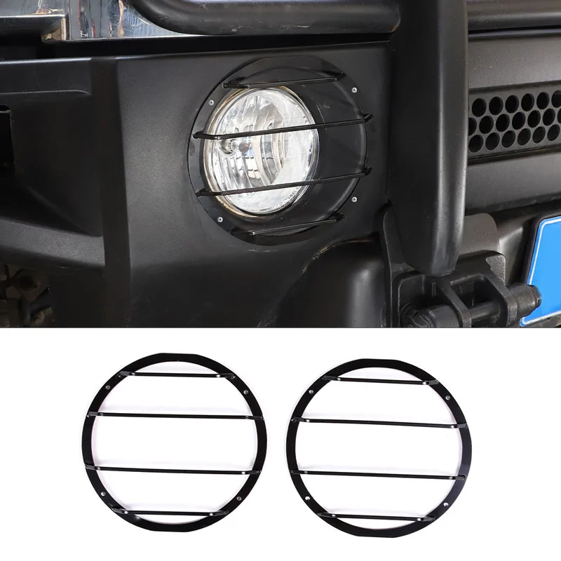 

For Hummer H3 2005-2009 Carbon Steel Black Car Front Fog Lamp Protective Cover Protective Cover Car Exterior Accessories