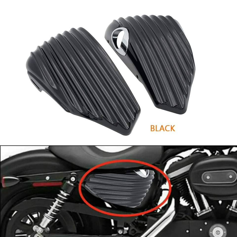 

Motorcycle Left Right Side Battery Cover Guard Fit Harley Sportster 883 1200 XL 2004-2013 For Fairing Battery Cover