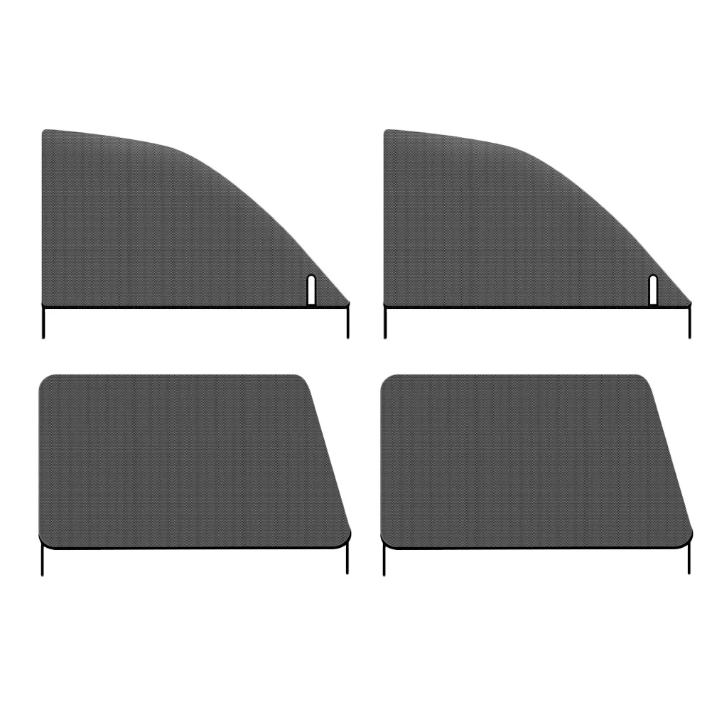 

1Set Car Sun Shade Window Screen Mesh Baby Back Seat Shade Uv Protection Easy Install Car Window Cover for Side Windows