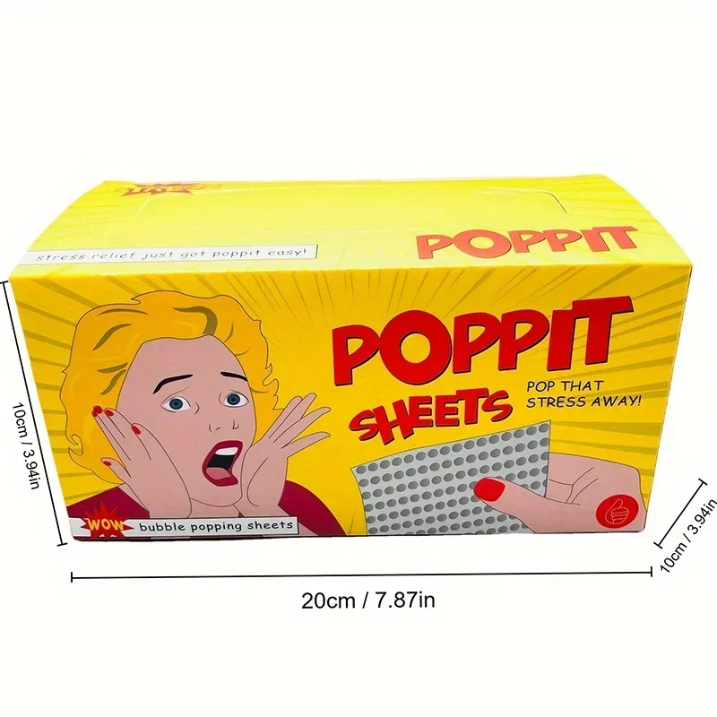 A box of Pop Sheets Pop Stress Relief Tool Bubble Paper Drawing Office Release Pressure Relief Toy Bubble Paper Film