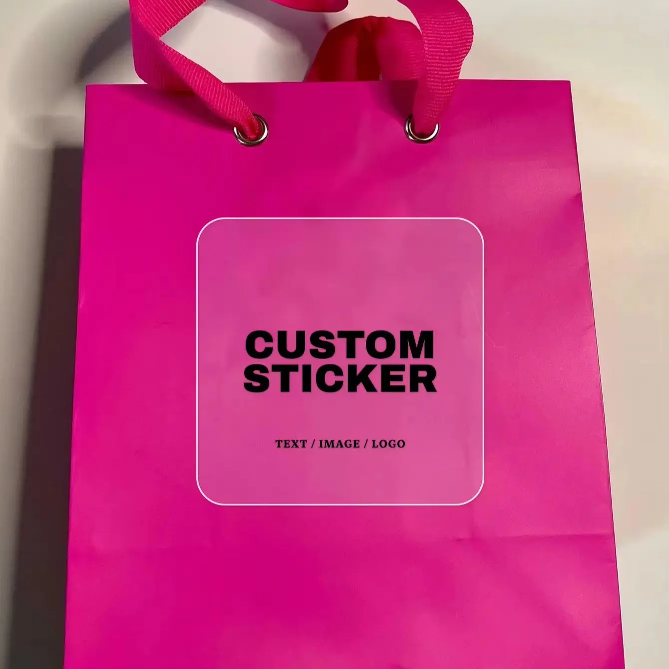 1‑120Pcs Custom Square Stickers, Personalized Text Image Decals for Car Interior Styling,Dashboard Accents&Auto Cabin Decoration