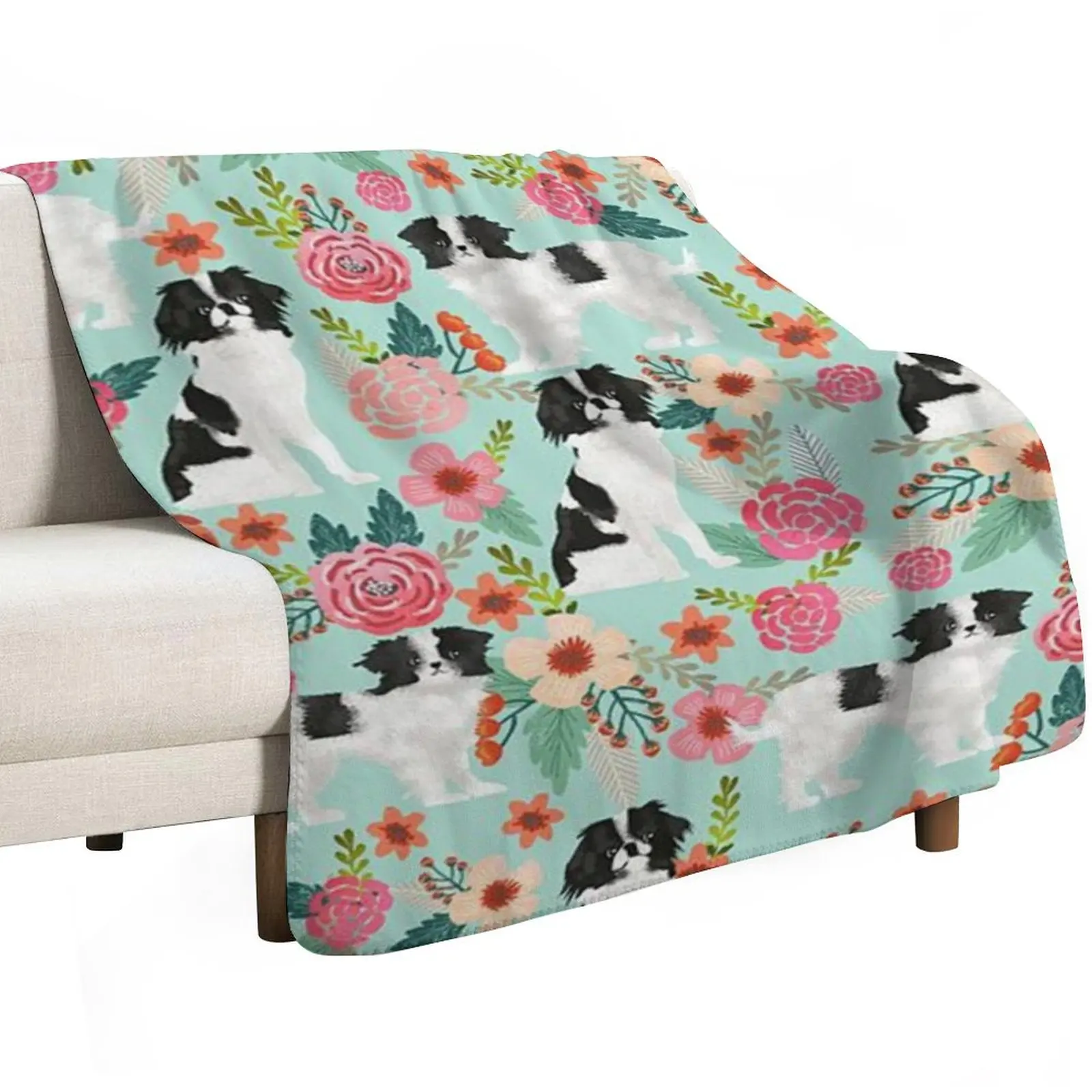 japanese chin Throw Blanket Warm Plush Fuzzy Blanket for Living Room