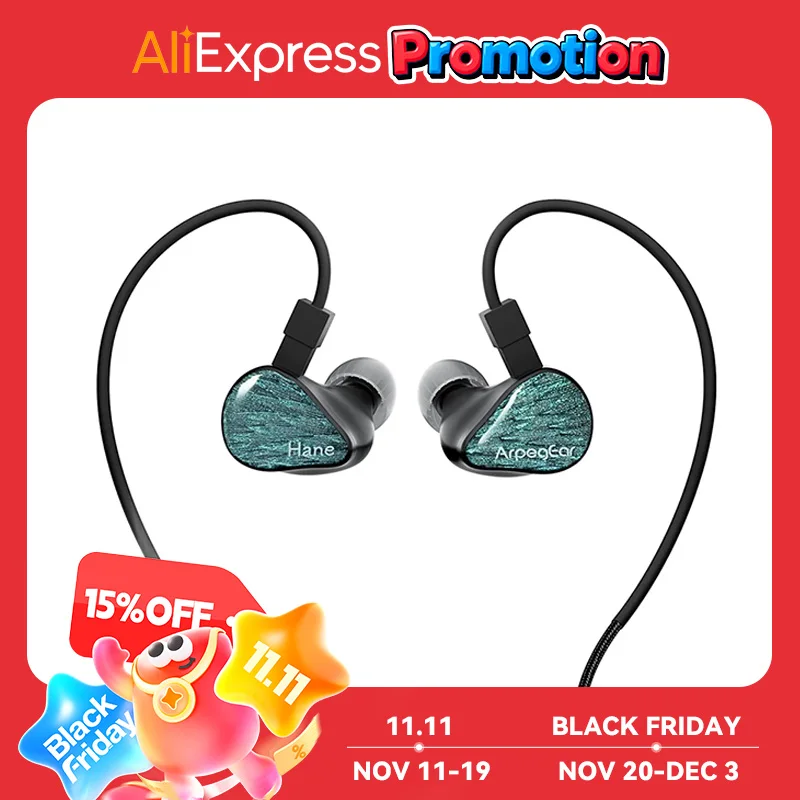 TOPPING Arpegear Hane Cuffie intrauricolari con driver dinamico da 10 mm con cavo staccabile da 0,78 a 2 pin