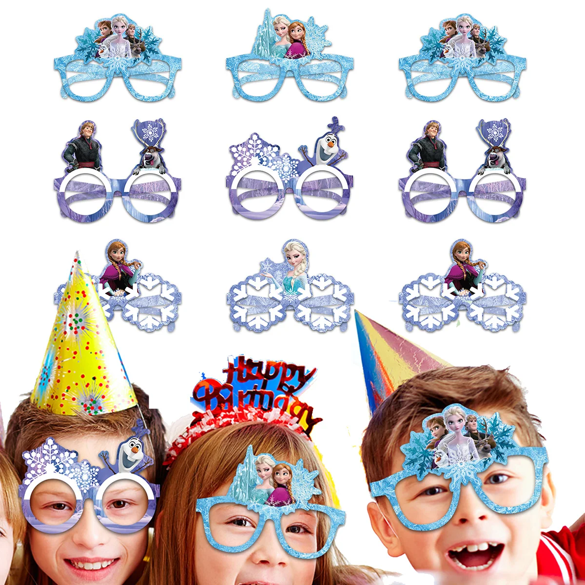 المجمدة موضوع حزب الحسنات ورقة نظارات عيد ميلاد حزب الديكور أقنعة صور تأثيري الدعائم شنطة هدايا الحشو عيد الميلاد تخزين