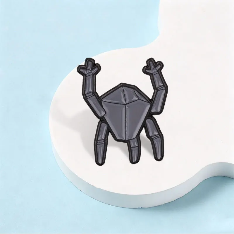 Sci-Fi Thriller Movies Role Enamel Pins Geometric Mineral Alien Design Metal Brooch Bag Lapel Badge Jewelry Gift for Fan Friends