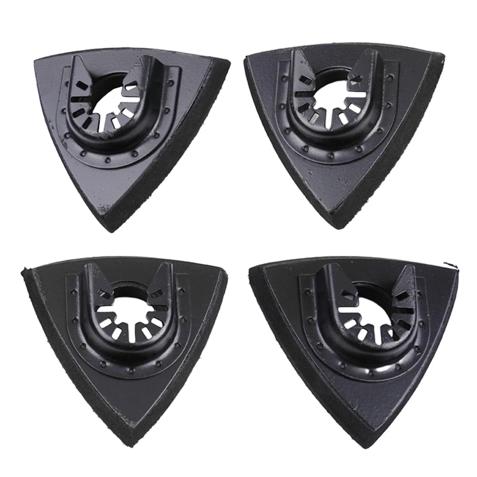 4pcs Triangular Sanding Pads Oscillating Multitool Sanding Pad Quick Release Blades For Power Tool Fore Machine Tools