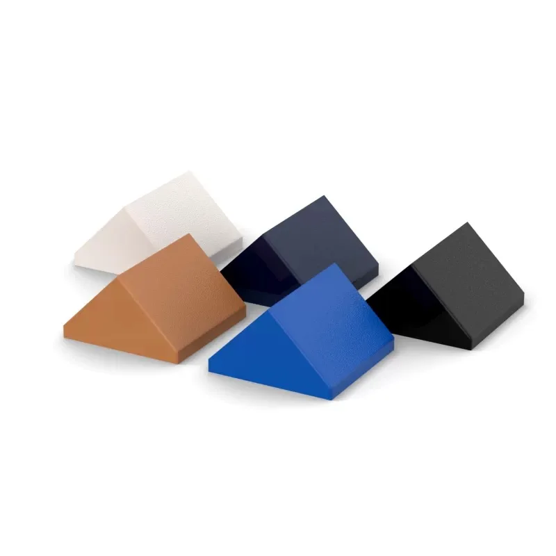 10PCS RIDGED TILE 2X2/45° Compatible With 3043 Round & Angles MOC Self-Locking Bricks Building Blocks Toys Accessories