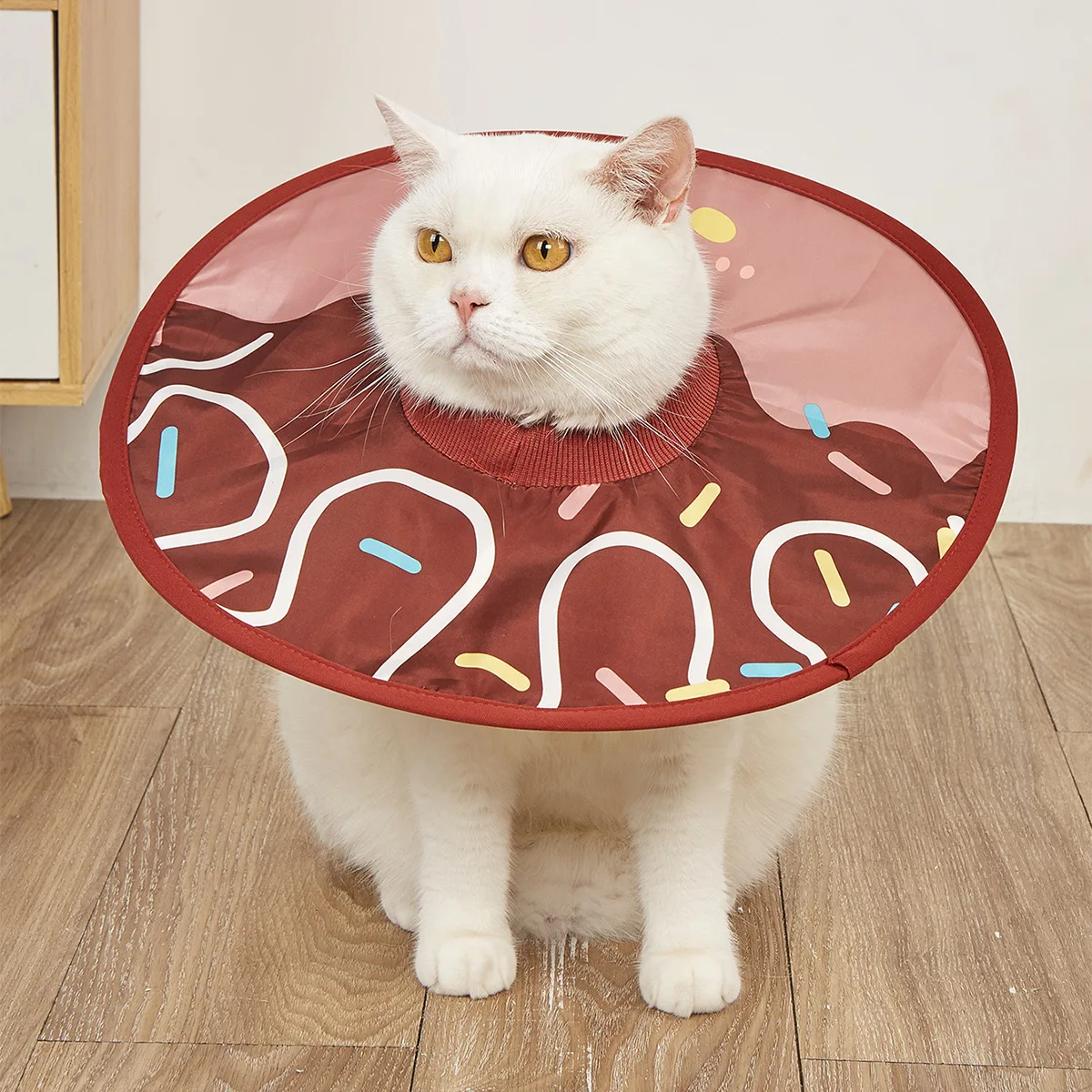 New Elizabethan Collar, Stylish and High-value Cartoon Printed Pet Protective Cover, Dog Protective Cover, Cat Anti-licking St