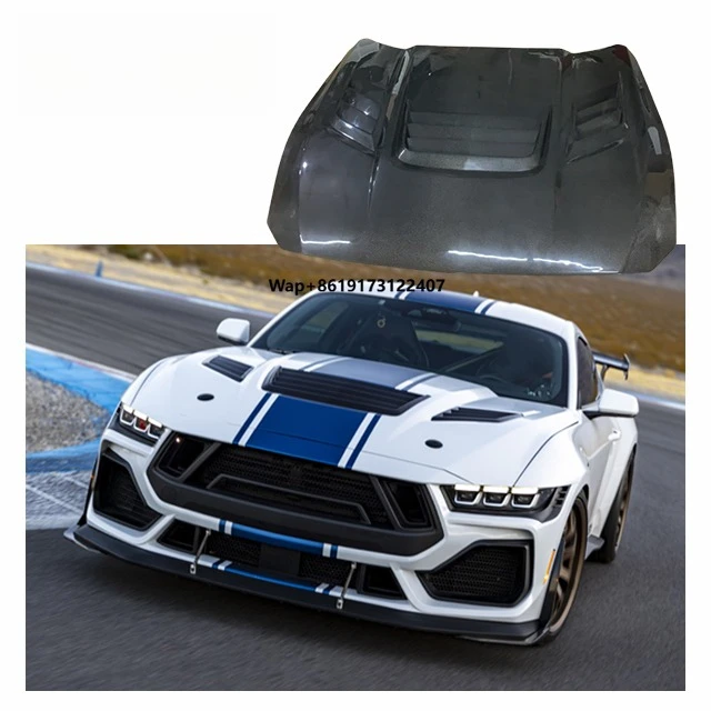 

Carbon Hood for Mustang 2024 S650 Upgrade Shelby Super Snack Carbon Fiber Engine Bonnet Hood