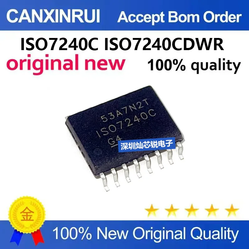 (5-100pieces)Brand New Original ISO7240C ISO7240CDWR SMD SOP16 Digital Isolator Integrated Circuit