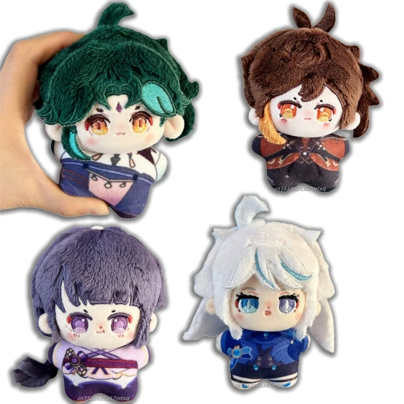 

10cm Genshin Impact Plushies High Quality Stuffed Anime Doll Zhongli Xiao Raiden Shogun Furina Wanderer Plush Toy Collect Doll