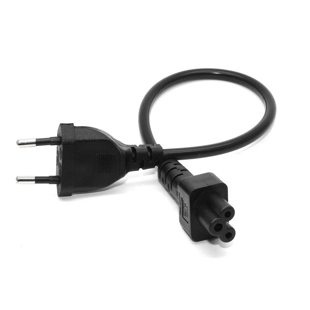 1pcs Power Supply power extension cord CEE716P-C5 Power Adapter Cord Cable 30cm EU Plug 2 Pin Male To IEC 320 C5 For Notebook BK