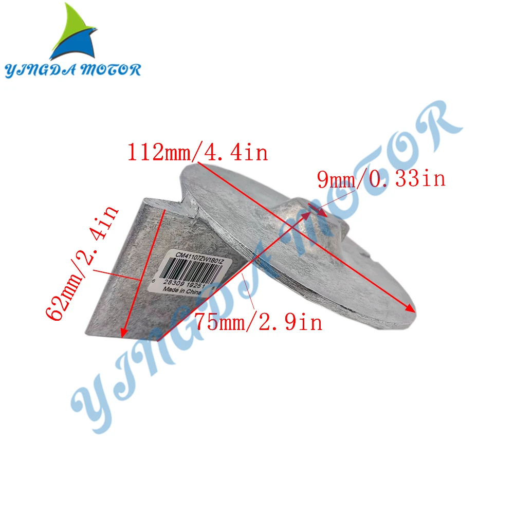 41107-ZW1-B01 41107-ZW1-B01 Boat Engine   Anode for Mercury  Quicksilver F60-130HP