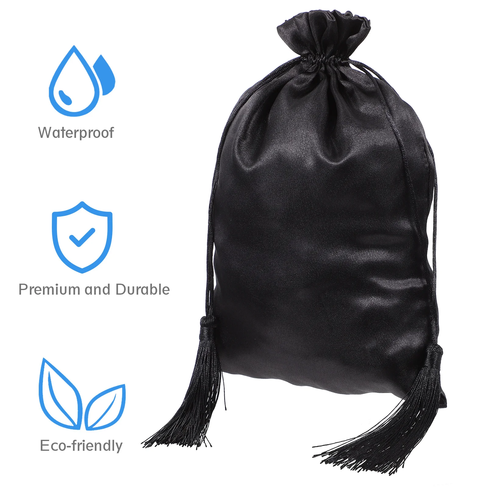 Travel Black Drawstring Pouch Multi-function Makeup Bag Sundries Finishing Bag Black Drawstring Bag Sundries Pouch