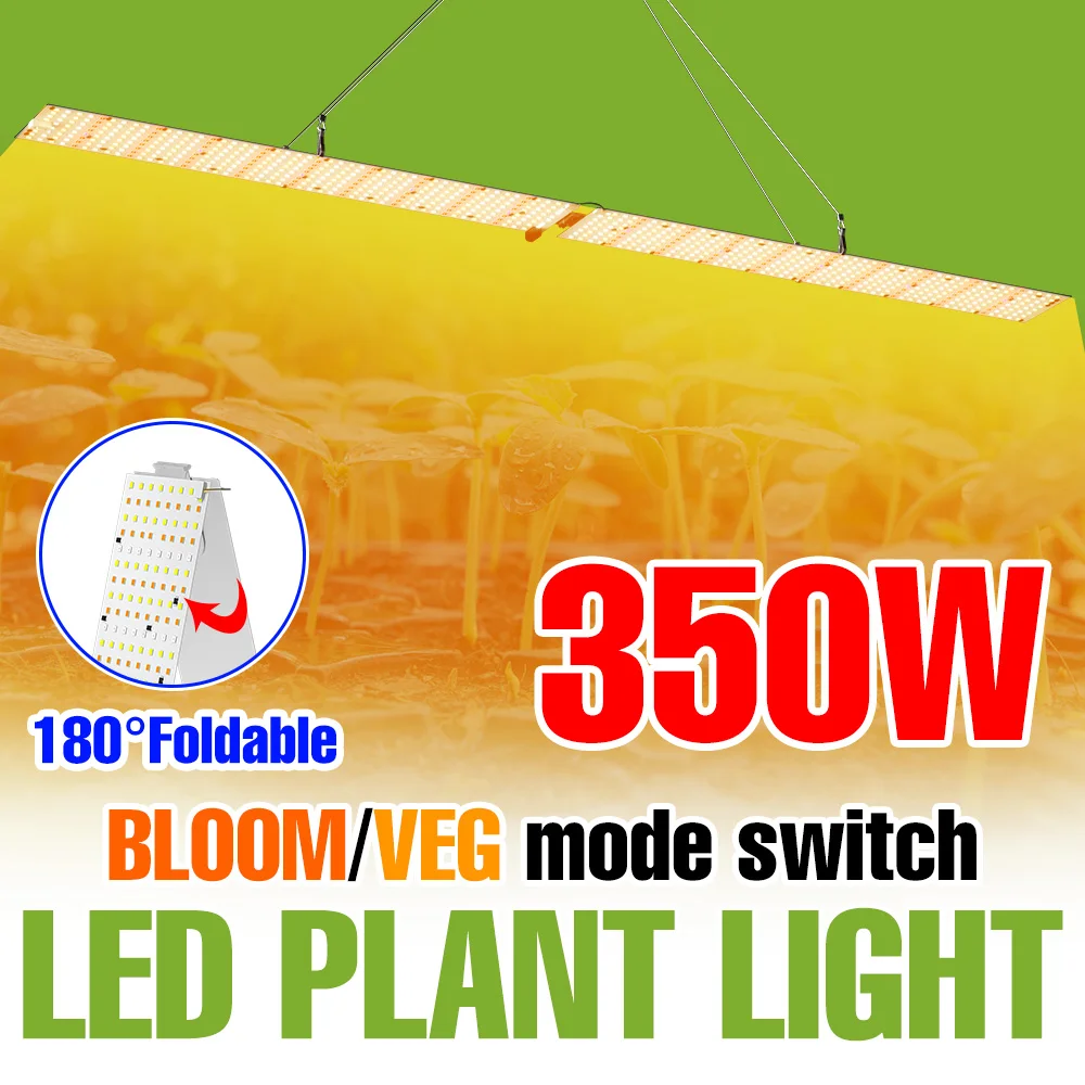 

350W LED Grow Lights Full Spectrum Quantum Board Indoor Greenhouse Tent Vegetables Flower Potted Plants Fill Lighting AC100-277V