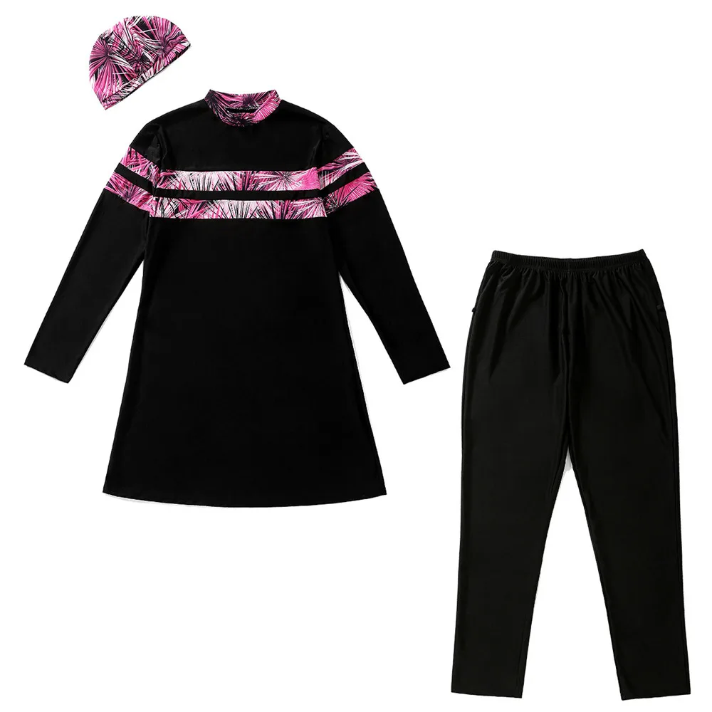 

Muslim Burkini Swimming Suit For Women Modest Swimwear Long Sleeve Plus Size Abaya Abayas Swimsuit Cover Ups Bat Shirt Hijab