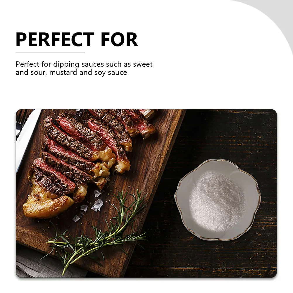 

4Pcs Seasoning Dipping Bowls Ceramic Sauces Plates Portable and Lightweight for Various Uses Ceramic Condiment Dish