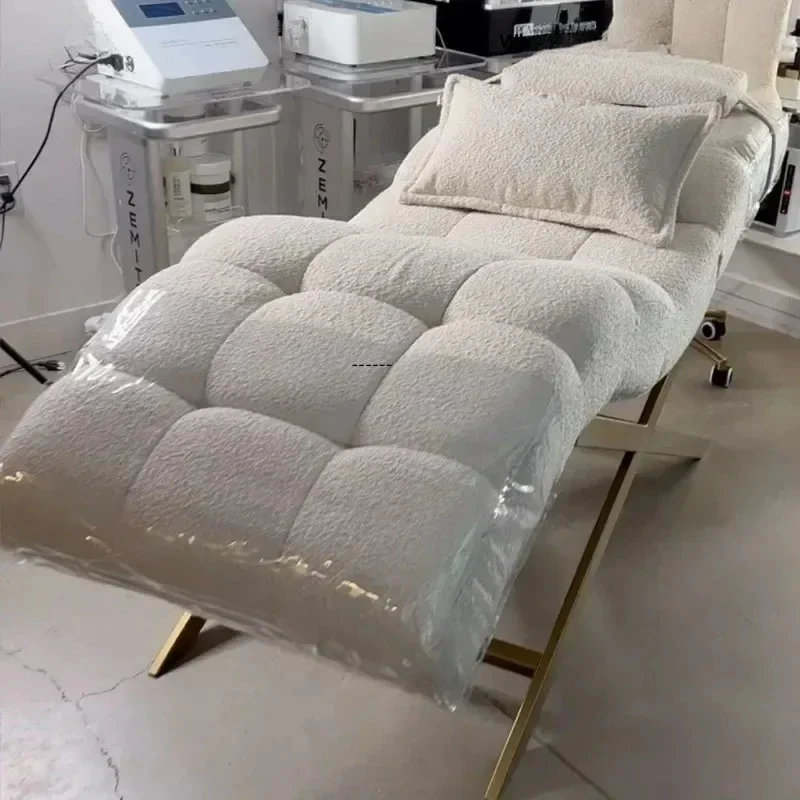CHKJ Customizable White Metal Eyelash Eyebrow Bed  Modern Design for Facial Beauty Salon Hospital Use