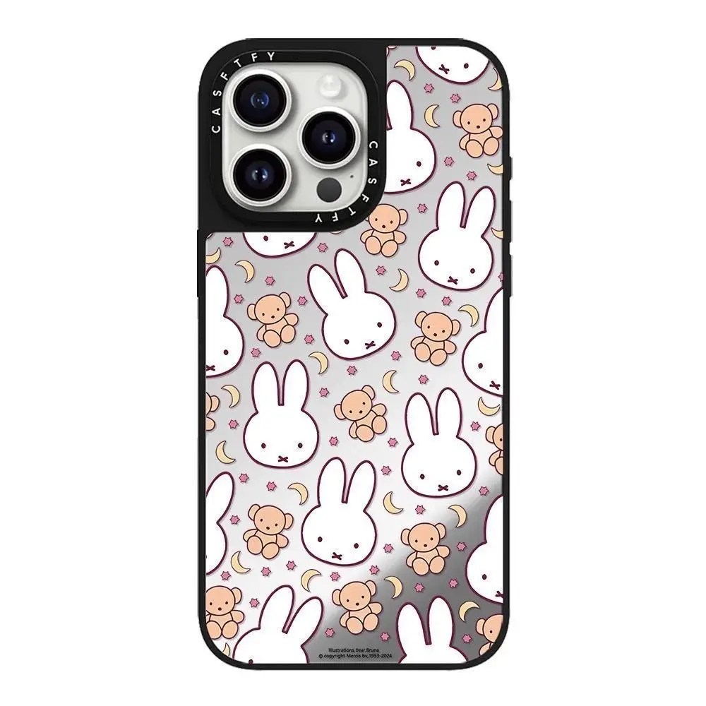 Anime Cartoon Strawberry Miffy Applicable To IPhone16 Promax Mobile Phone Case 15 14 Mirror 17pro Female Lovely Kawaii Sweet New view 5