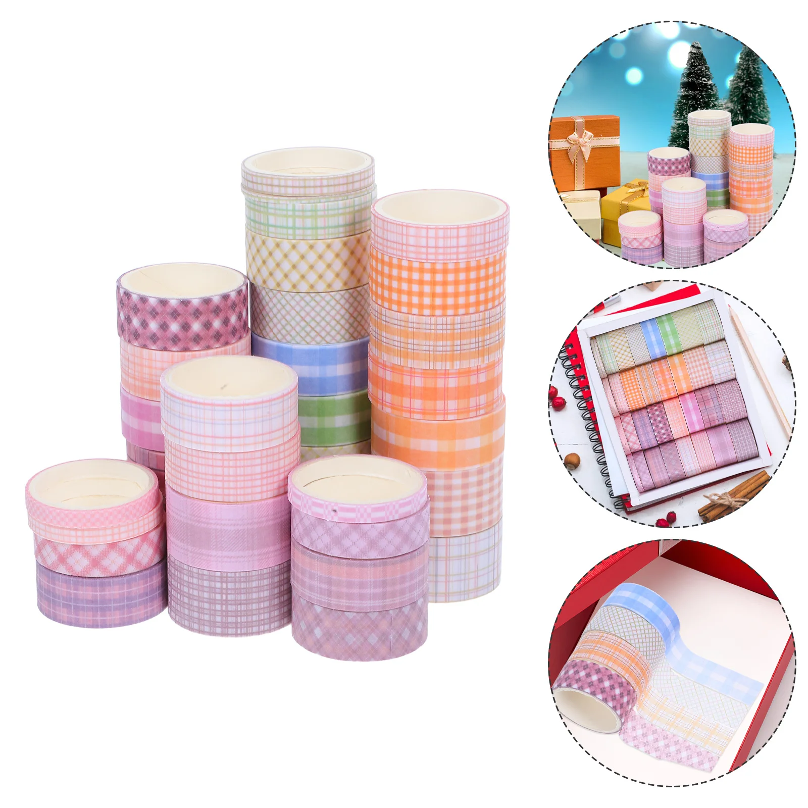 

Decorative Grid Washi Tape 2m Scrapbooking Journaling Planners DIY Crafts Masking Tapes Art Projects Present Wrapping