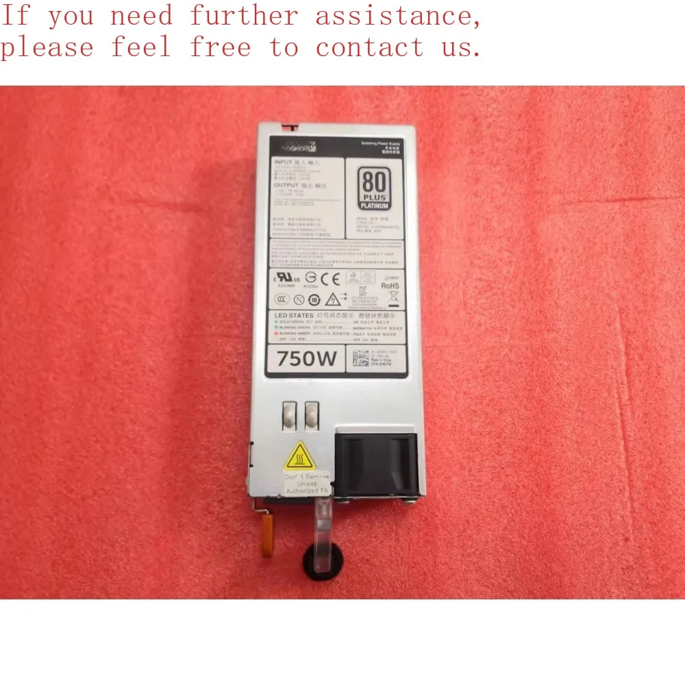 

Для DELL R620 R720 R720XD Блок питания 750 Вт 06W2PW F750E-SO Оригинал