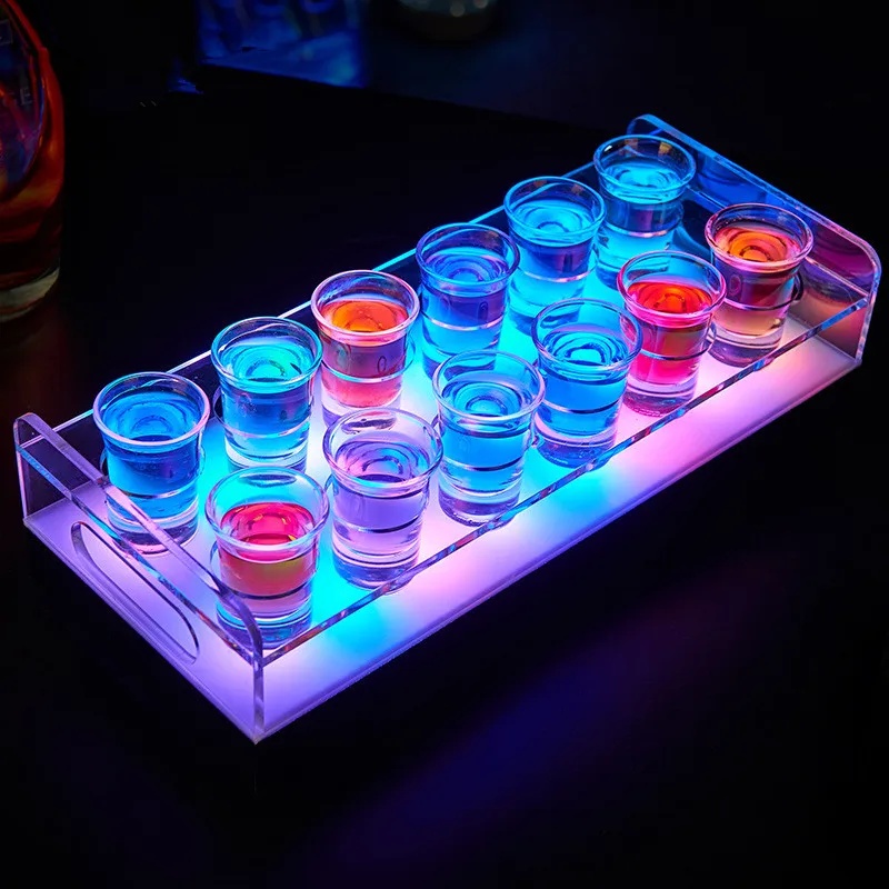 

Light-Emitting Wine Rack Bar Cocktail Cup Holder Heart-Shaped Leaf Shape Shooter Glass Creative Glow Shooter Glass Beach Cup