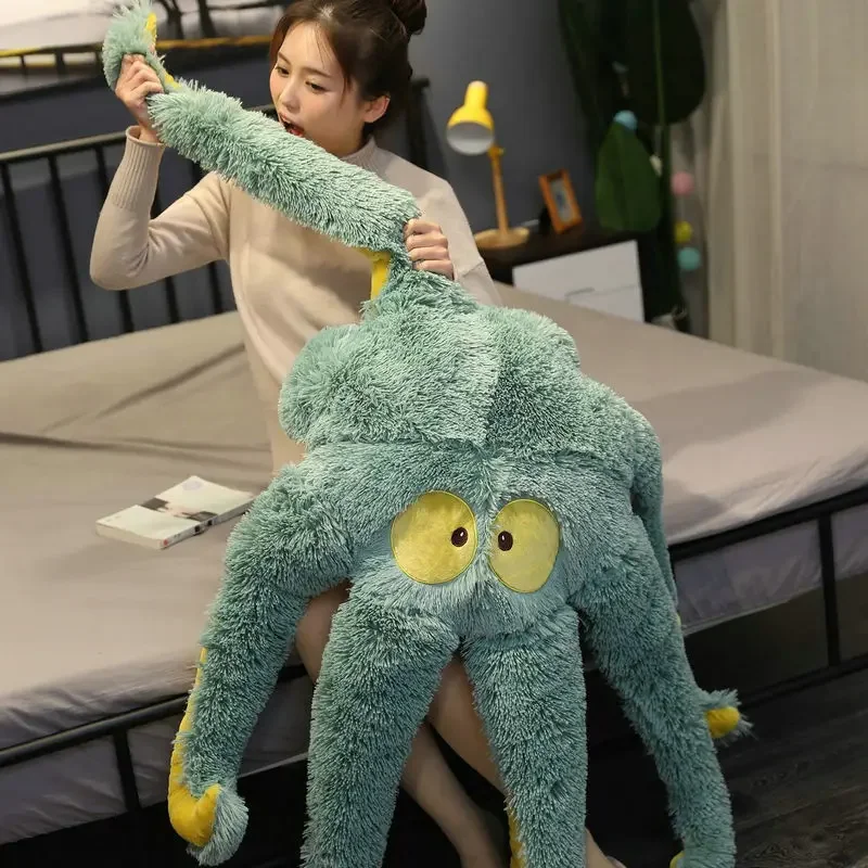 Huge Octopus Plush Toy Stuffed Genetic Mutation Long Hair Monsters Octopus Stuffed Dolls Kids Toys Bed Floor Mat