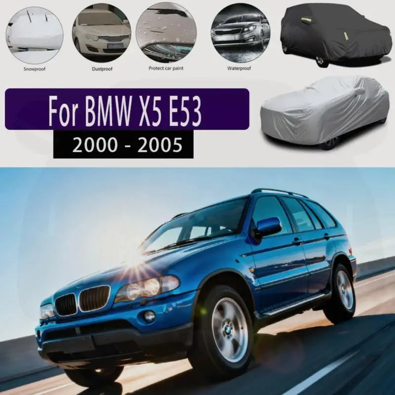 

For Outdoor Protection Snow Cover Sunshade Waterproof Dustproof for BMW X5 E53 2000 2005 Car Covers
