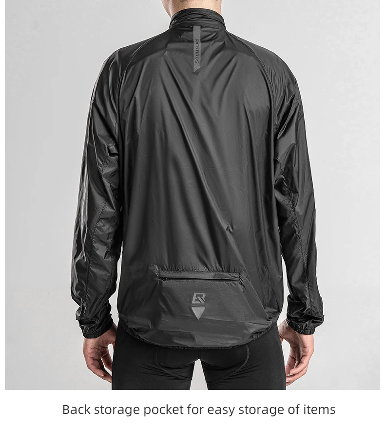 ROCKBROS Fahrradjacke, ultraleichte, atmungsaktive Nylon-Sonnenschutz-Sportbekleidung, schweißabsorbierende Oberbekleidung für Männer und Frauen, lässig. – Detail 13