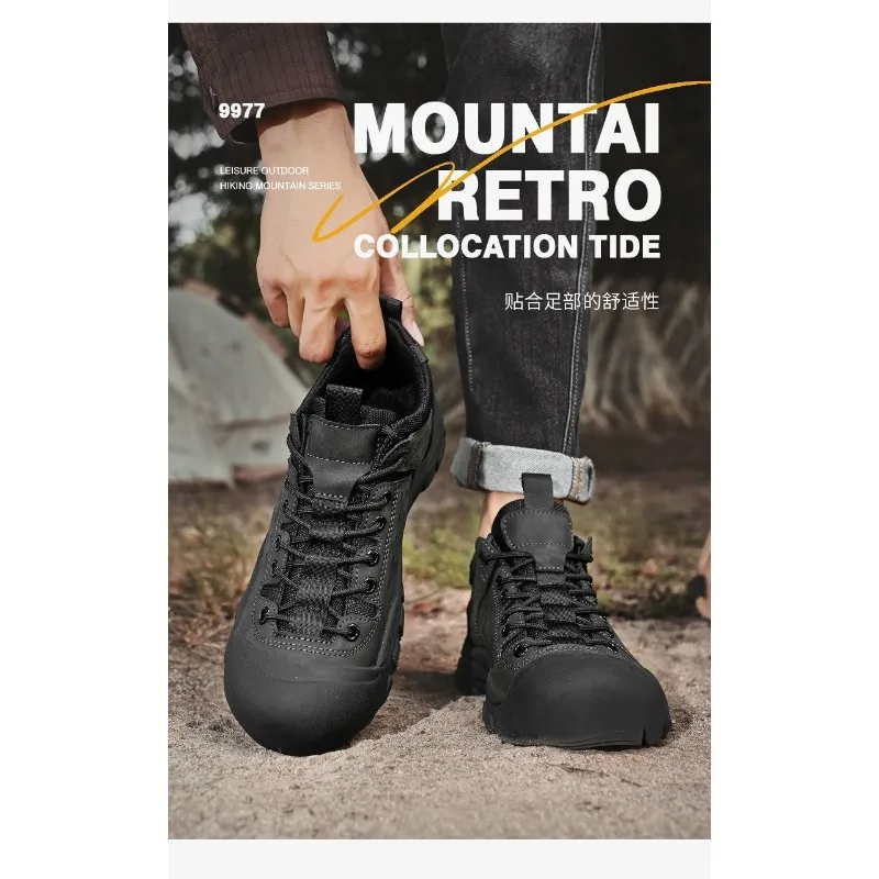 Zapatos de senderismo antideslizantes para hombre, calzado deportivo de escalada, talla grande 46, novedad de 2024